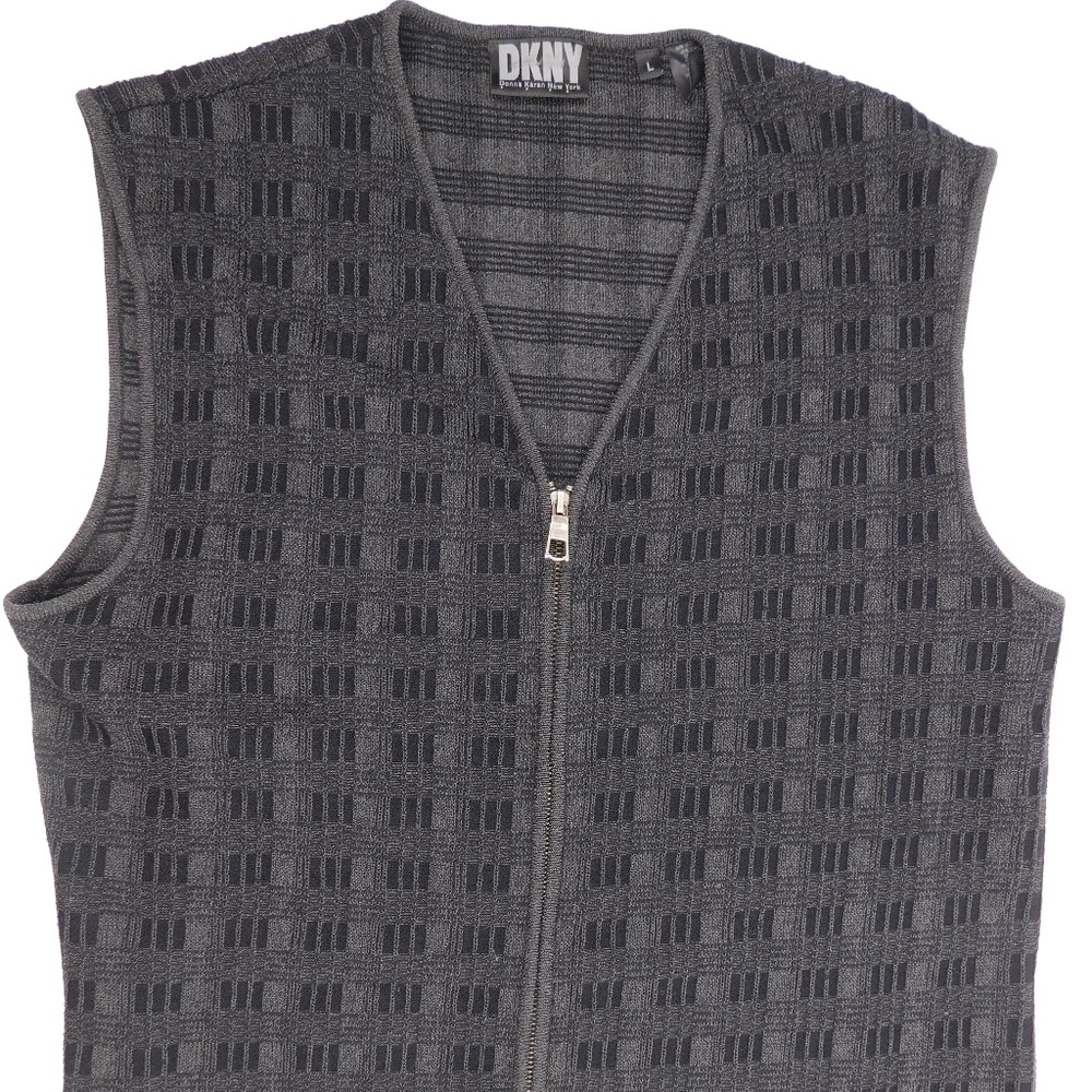 DKNY Sweater Full Zip Sweater Vest